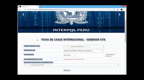 citas interpol peru|SISTEMA DE CITAS EN LINEA DE INTERPOL PNP